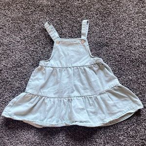 Mint denim jumper dress